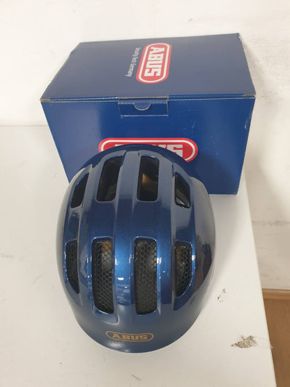 292727 - ABUS - Helmetë Smiley 3.0 ACE LED për fëmijë, për vajza dhe djem, madhësia S, blu me shkëlqim