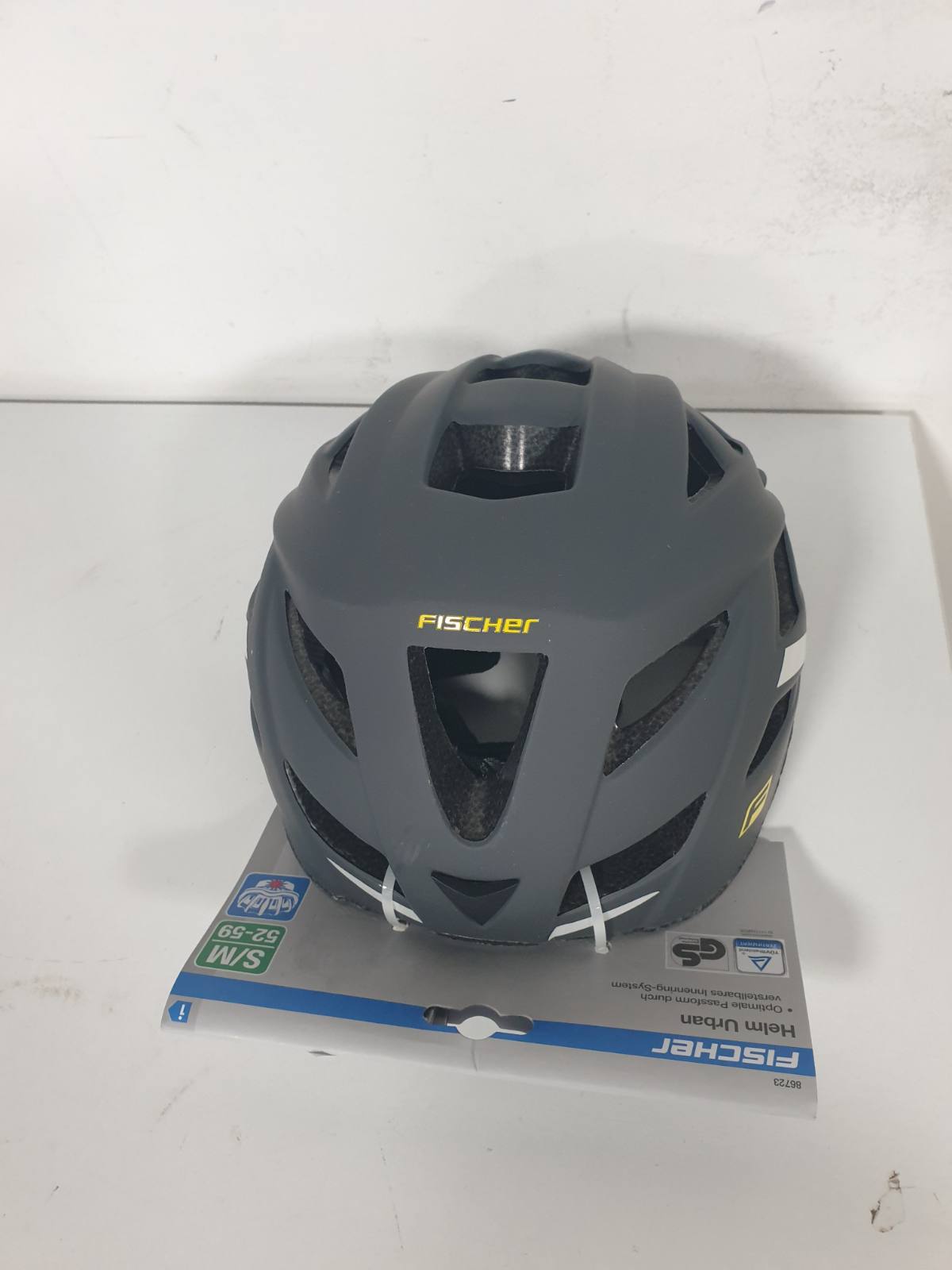 293694 - FISCHER Helmetë Biciklete për të Rritur, S/M, 52-59cm, Gri, me Sistem Unazash të Brendshme të Ndriçuara