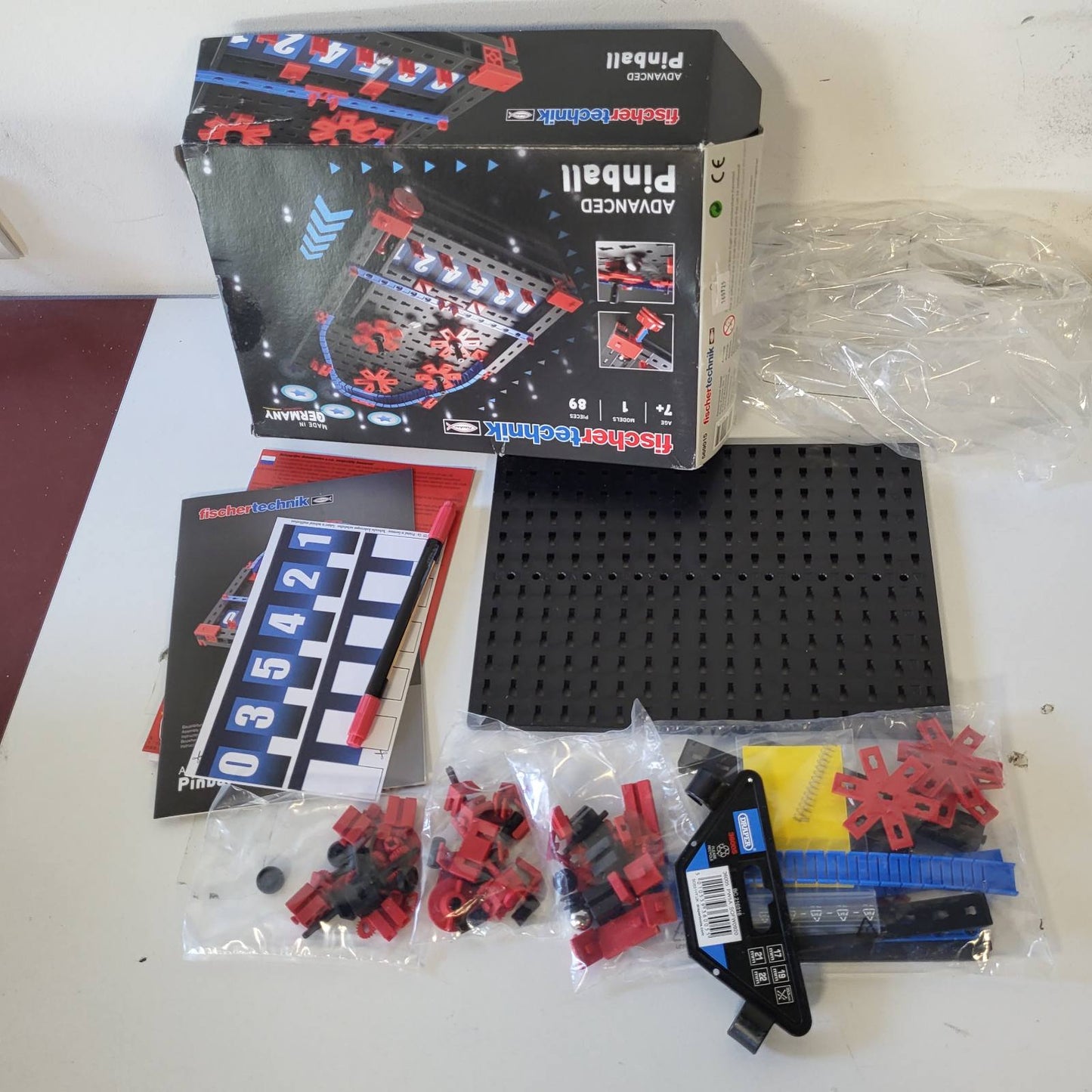 294127 - FISCHERTECHNIK 569015 Set Ndërtimi për Fëmijë 7 Vjeç e Sipër, Lodër Ndërtimi me Makinë Pinballi, E Zezë