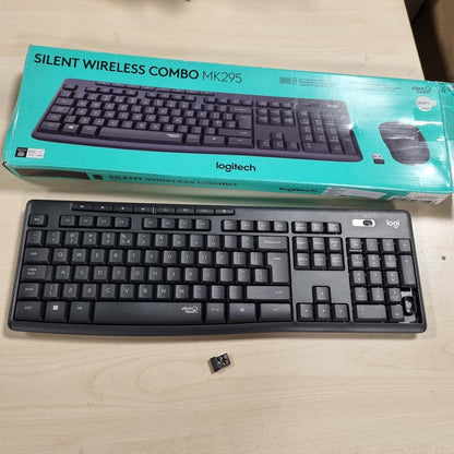 295139 - LOGITECH Kombinim mausi dhe tastiere Mk295 pa tel me teknologjinë SilentTouch, gjurmim optik të përparuar, paraqitje SHBA/ndërkombëtare, tastierë QWERTY - e zezë