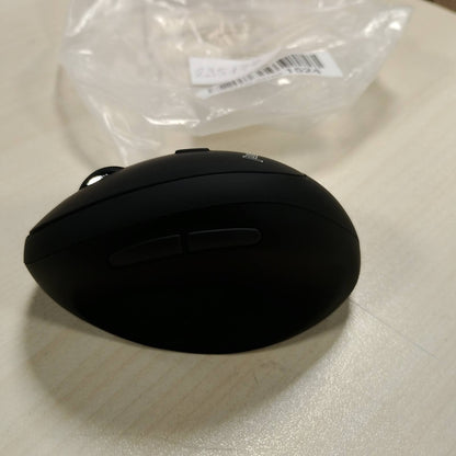 295177 - Perixx PERIMICE-619B Maus Vertikal Bluetooth, specifikime për pajisje të shumfishta 3-në-1, klikim i heshtur, kompakt dhe portativ, i zi, për përdoruesit me dorën e djathtë