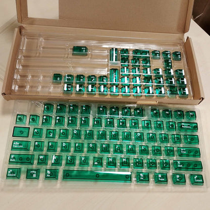 295230 - SET PREJ 114 TASTIERASH NGJYRË JESHILE KRISTALORE PËR TASTIERAT MEKANIKE CHERRY MX 61/64/87/98/104/108