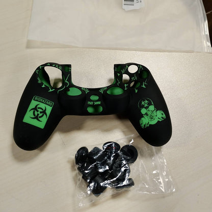 295296 - YORHA Mbështjellëse prej silikoni të gdhendur me lazer për kontrolluesin PS4/Slim/Pro Dualshock 4, përfshin aksesorë x 10