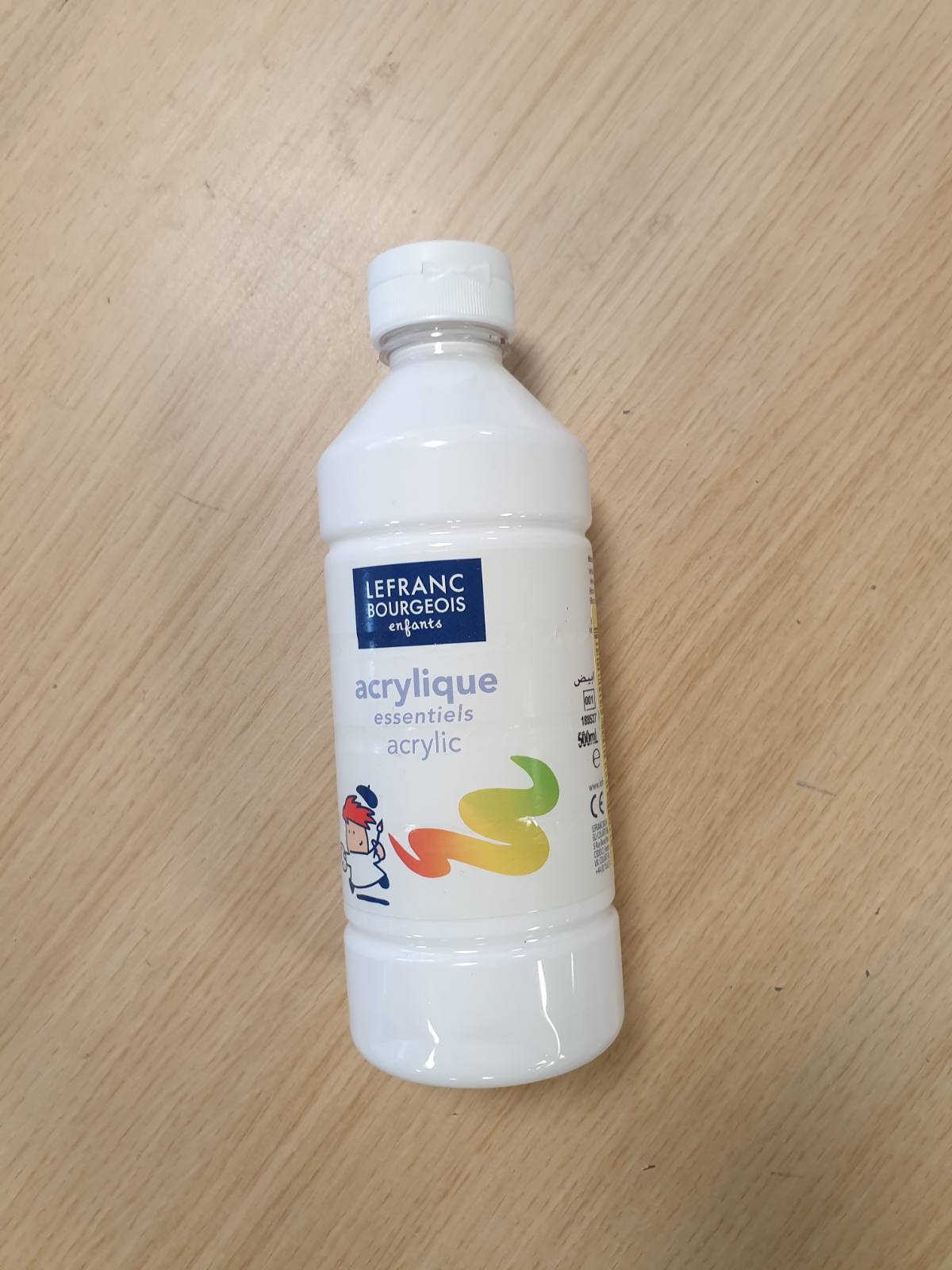 295426 - LEFRANC & BOURGEOIS Bojëra akrilike për fëmijë "Value Serie", Tub 500ml - E bardhë