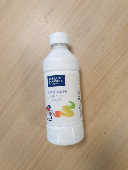 295426 - LEFRANC & BOURGEOIS Bojëra akrilike për fëmijë "Value Serie", Tub 500ml - E bardhë