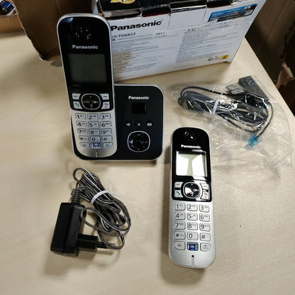 295601 - PANASONIC Duo KX-TG6822FRB Telefon Dixhital Pa Tel DECT me Sekretari Telefonike Wi-Fi, i Zi