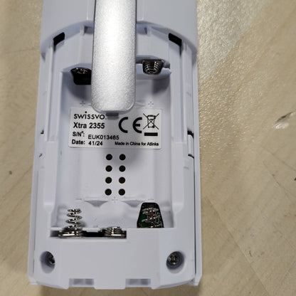 295607 - SWISSVOICE Xtra 2355 DECT Telefon shtëpiak pa tel, butona të mëdhenj, sekretari telefonike, përforcim audio, zile të larta, i pajtueshëm me aparate dëgjimi, bllokim thirrjesh, i bardhë