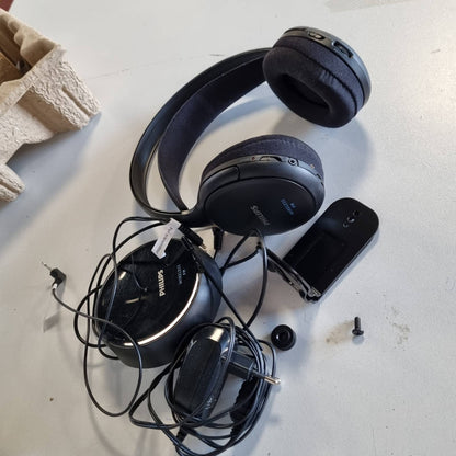 295668 - PHILIPS KUFJE PËR TV PA TEL AUDIO SHC5200/10, Kufje HiFi, Altoparlant 32 mm, Transmetim FM pa tel, Dizajn ultra i lehtë dhe i rehatshëm, Plotësisht i rikarikueshëm, Të Zeza