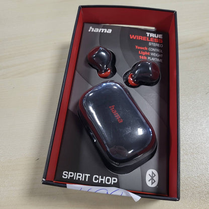 295854 - HAMA Kufje Bluetooth Spirit Chop, brenda veshit, IPX4, jetëgjatësi baterie 16 orë, të zeza