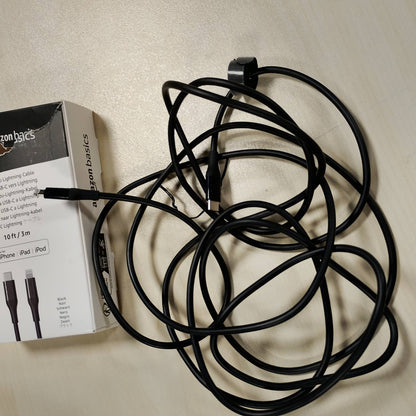 296098 - Amazon Basics Kabllo USB 2.0 Type-C në Lightning, 3 m, e zezë