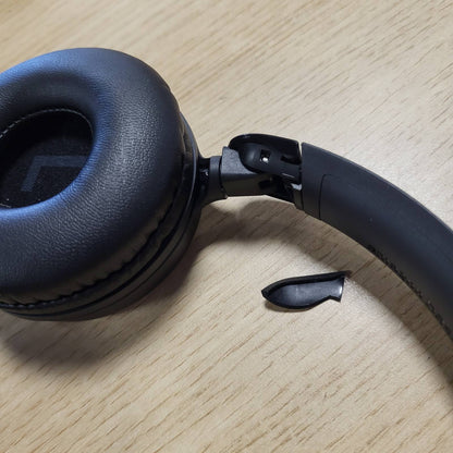 296101 - KUFJE KOMPJUTERI ME TELA AMAZON BASICS PËR NË VESH, ME MIKROFON TË RREGULLUESHËM, PORTË 3.5 MM OSE KONTROLA TË INTEGRUARA ME PORTË USB-A, TË PALOSSHME, MADHËSIA S/M, TË ZEZA