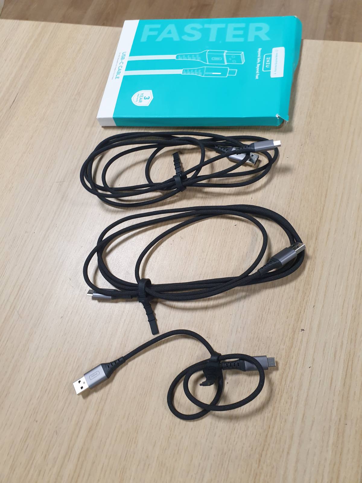 296197 - INIU Kabllo USB C, Pako me 3 copë 3.1A, [2m+2m+0.5m], Najlon i thurur QC3.0, për iPhone 17 16 Samsung S25 Google 10 Switch 2