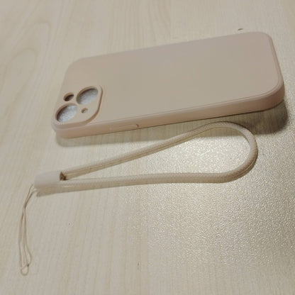 296410 - HGH MBULESE SILIKONI për iPhone 15, 6.1", me litar, mbrojtëse ultra e hollë, material mikrofibre, rezistente ndaj goditjeve dhe gërvishtjeve, ngjyrë kaki