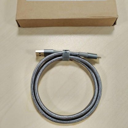 296413 - AMAZON BASICS KABLLO KARIKIMI USB 3.1 Gen 2, USB-C në USB-A, najlon i dyfishtë i thurur, 0.9 m, gri e errët