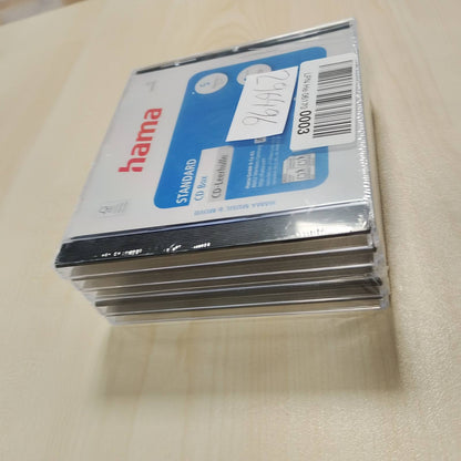 296496 - HAMA MBËSHTJELLËSE BOSH PËR CD, Standarde, Pako me 5 copë, Transparente-e zezë