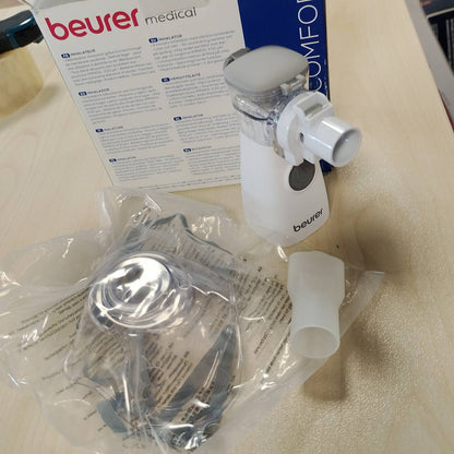 296650 - BEURER Inhalator IH 57, nebulizator me membranë vibruese, portativ me bateri të rikarikueshme, për trajtimin e ftohjeve dhe astmës