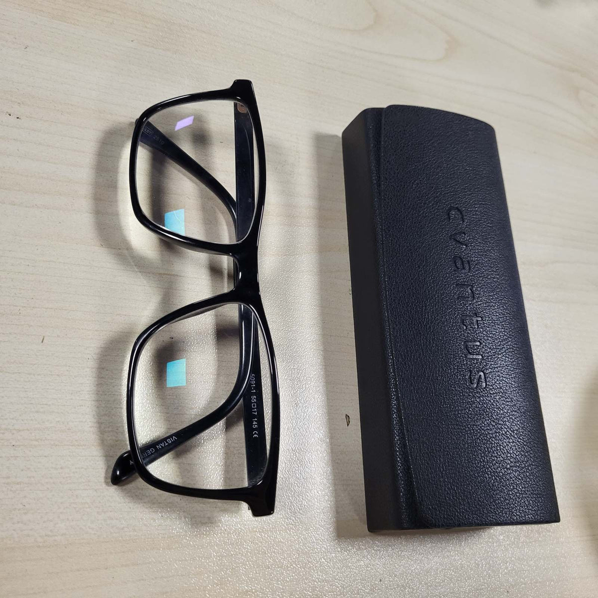296837 - CVANTUS Syze Leximi Premium, +0.50, me Diagnozë Cilësore, Bllokues Drite Blu dhe UV, Anti-Reflektues, Katrore të Zeza për Burra dhe Gra