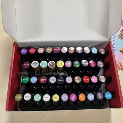 296955 - ROSALIND Set llaqesh me xhel UV, 42 pjesë, rozë, jeshile, të kuqe, blu, vjollcë, Soak Off UV LED mini llak për manikyr, Set dhuratë