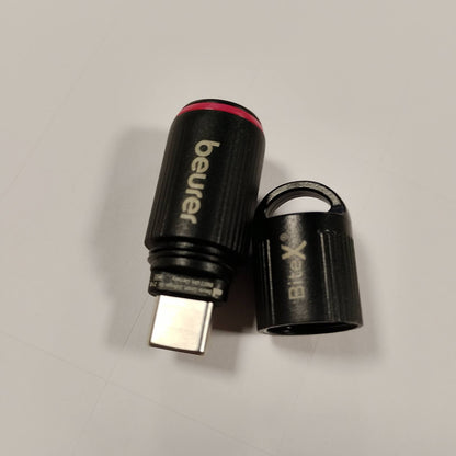 297025 - BEURER Shërues Elektrik i Pickimeve të Insekteve BiteX Go Deep, Ngjyrë e Zi, për Android dhe iPhone (USB-C), me Dritë, Pesha: 100g