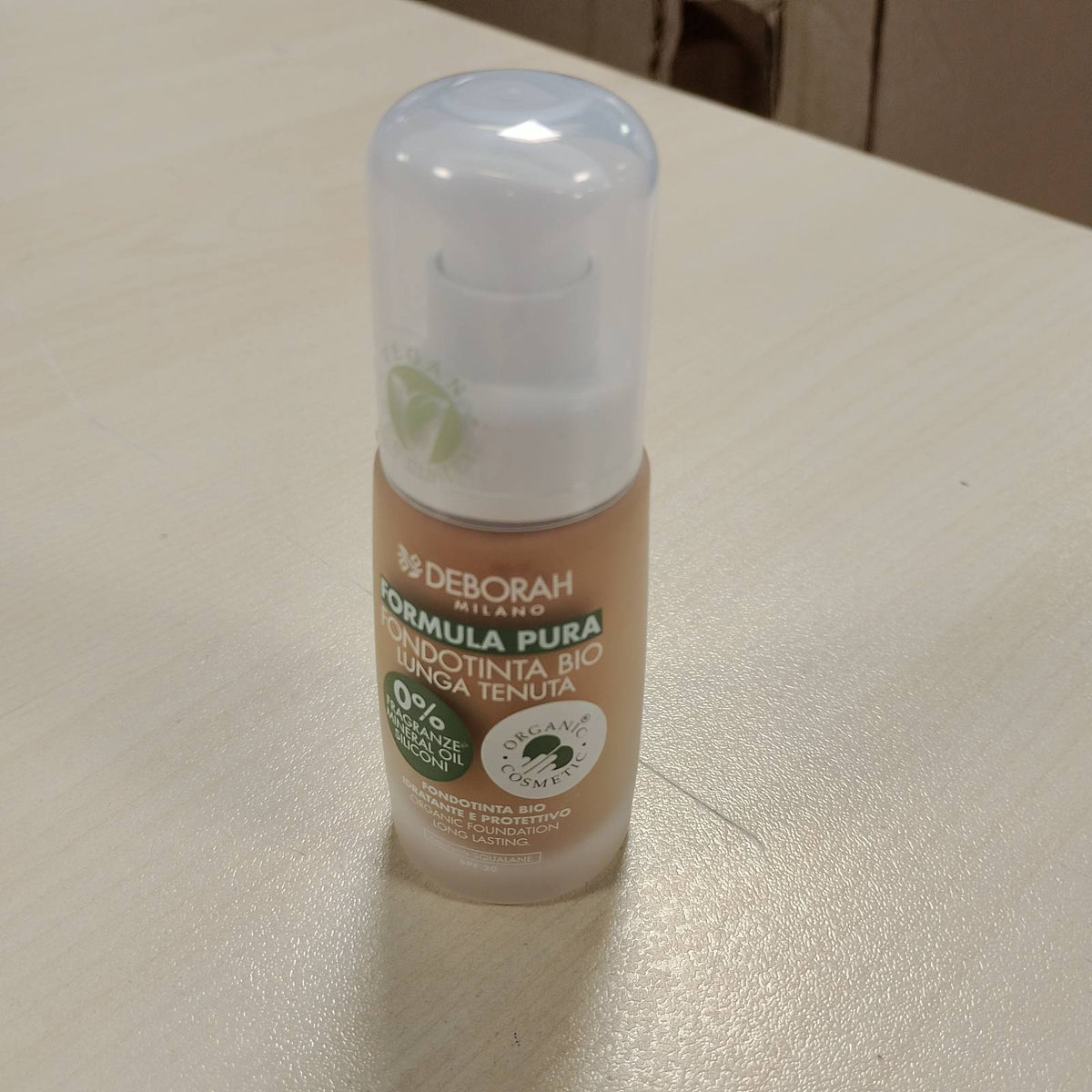297191 - DEBORAH Fondatinë organike afatgjatë Pure Formula, Nr. 03 Kajsi, 30ml, SPF20