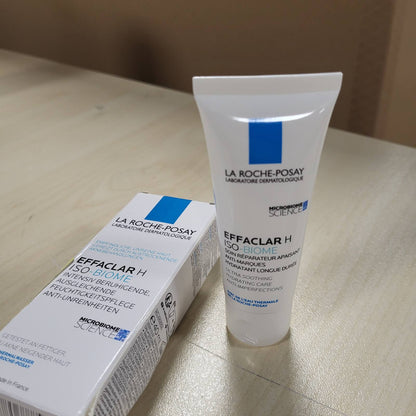297197 - LA ROCHE-POSAY Krem hidratues për trajtimin e akneve që thahen, zvogëlon njollat dhe rigjeneron, me niacinamidë dhe provitaminë B5, Effaclar H Iso-Biome, 40 ml