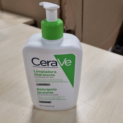 297423 - CeraVe Xhel Pastrues Hidratues, 473 ml, për Lëkurë Normale deri të Thatë, I pasuruar me Ceramide Esenciale dhe Acid Hialuronik