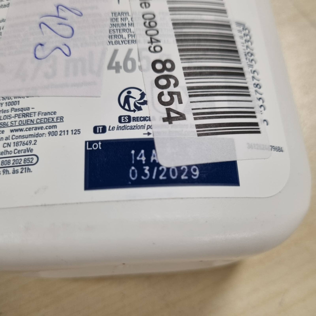 297423 - CeraVe Xhel Pastrues Hidratues, 473 ml, për Lëkurë Normale deri të Thatë, I pasuruar me Ceramide Esenciale dhe Acid Hialuronik