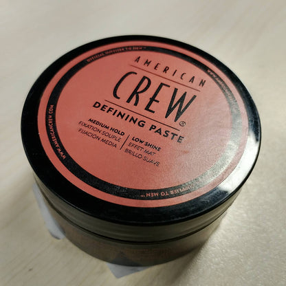 297502 - AMERICAN CREW Pastë Definuese për Flokë për Burra - Dyllë - Mbajtje e Mesme - Shkëlqim Natyral - 85g