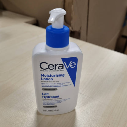 297606 - CERAVE Losion trupi me pompë, për lëkurë të thatë deri shumë të thatë, 236 ml, krem hidratues me acid hialuronik dhe 3 ceramide esenciale, i përshtatshëm për dermatitin atopik