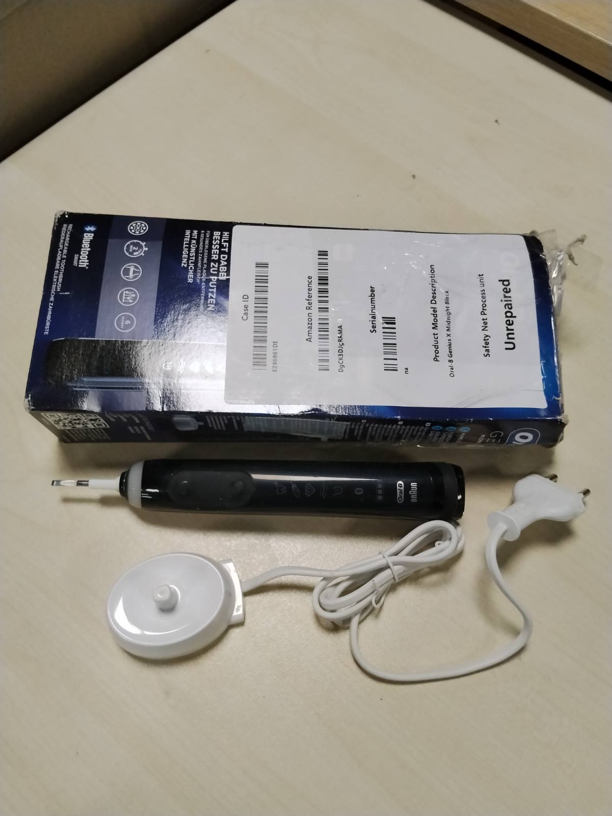 297874 - ORAL-B Furçë dhëmbësh elektrike Genius X me inteligjencë artificiale, Kontroll vizual të presionit, 6 mënyra larjeje duke përfshirë ndjeshmërinë, Kohëmatës, E zezë