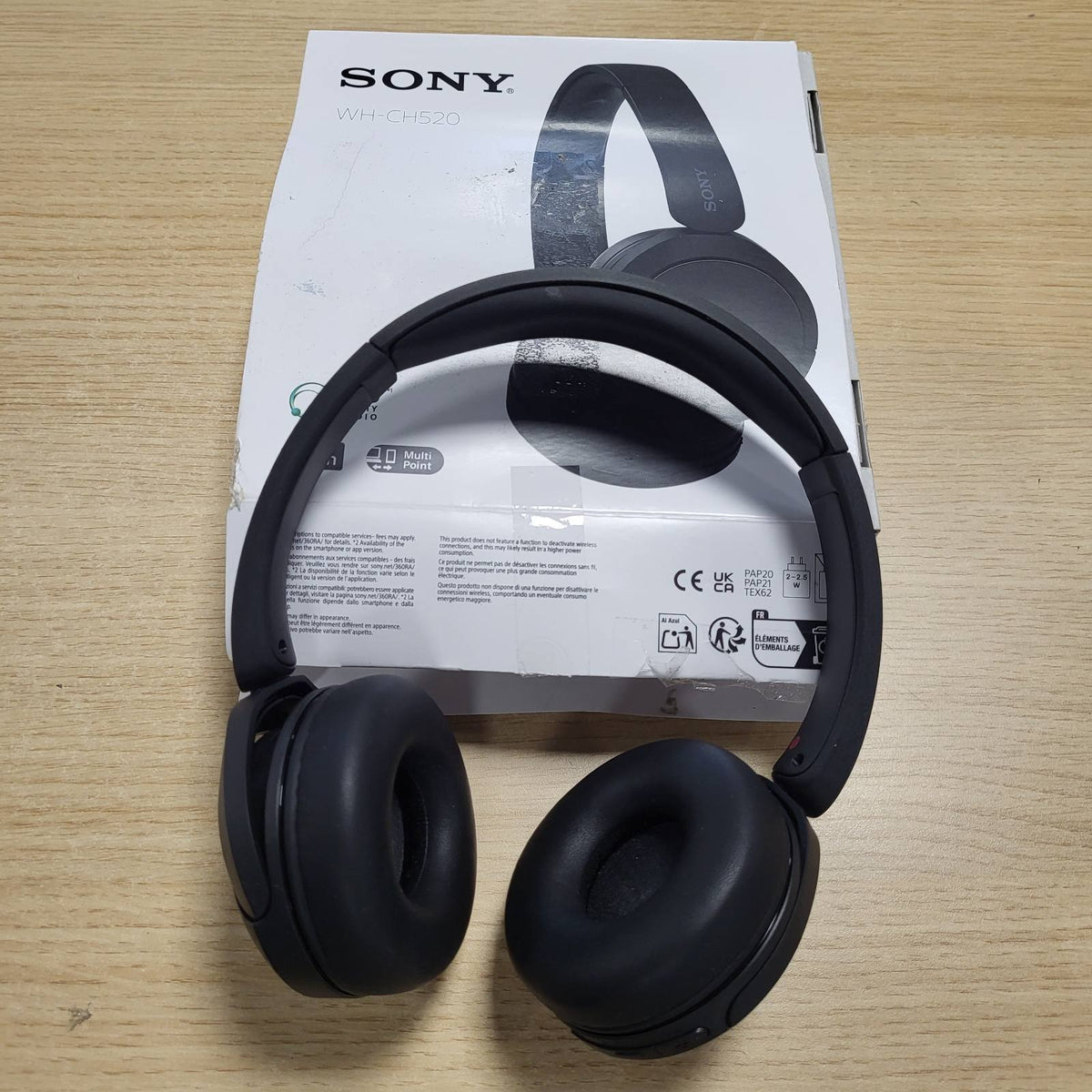 297946 - Kufje Sony WH-CH520 Bluetooth "On-Ear" me mikrofon, të zeza
