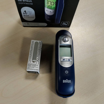 297981 - BRAUN | Termometër veshi ThermoScan® 7+ | Pajtim me aplikacionin Braun Family Care™ | Teknologjia Age Precision® | Ekran dixhital me kodim ngjyrash