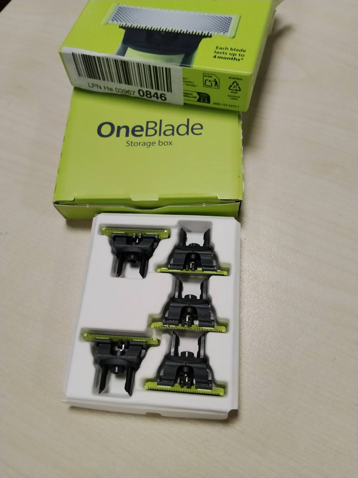 297986 - PHILIPS OneBlade Original - Tehe zëvendësuese, për makinën elektrike të rrojës/krasitjes OneBlade, çelik inox i fortë, pako me 5 copë, (modeli QP250/50)