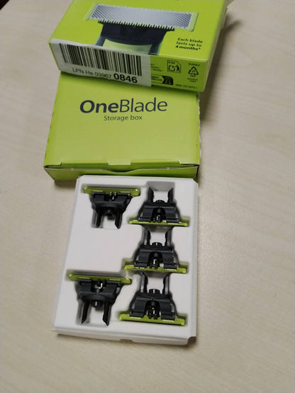 297986 - PHILIPS OneBlade Original - Tehe zëvendësuese, për makinën elektrike të rrojës/krasitjes OneBlade, çelik inox i fortë, pako me 5 copë, (modeli QP250/50)