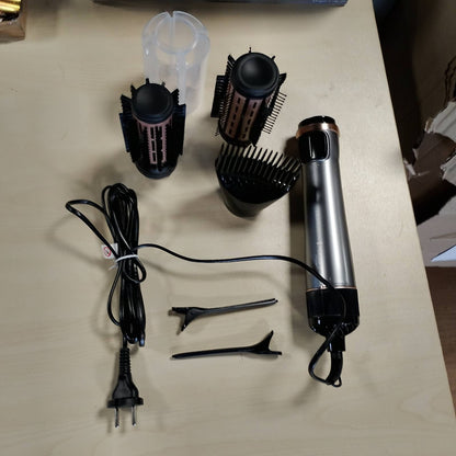 298031 - REMINGTON Furçë me Ajër të Nxehtë Rrotulluese AS8811, automatike, mbrojtëse keratini, 3 aksesorë, veshje qeramike me vaj bajamesh, Gri