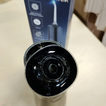 298166 - VIMMK Pastrues dhëmbësh me ujë dhe ujitës oral, 5 mënyra presioni uji, 8 maja të zëvendësueshme, i rikarikueshëm, rezistent ndaj ujit IPX7, rezervuar 300ML, ngjyra e zezë