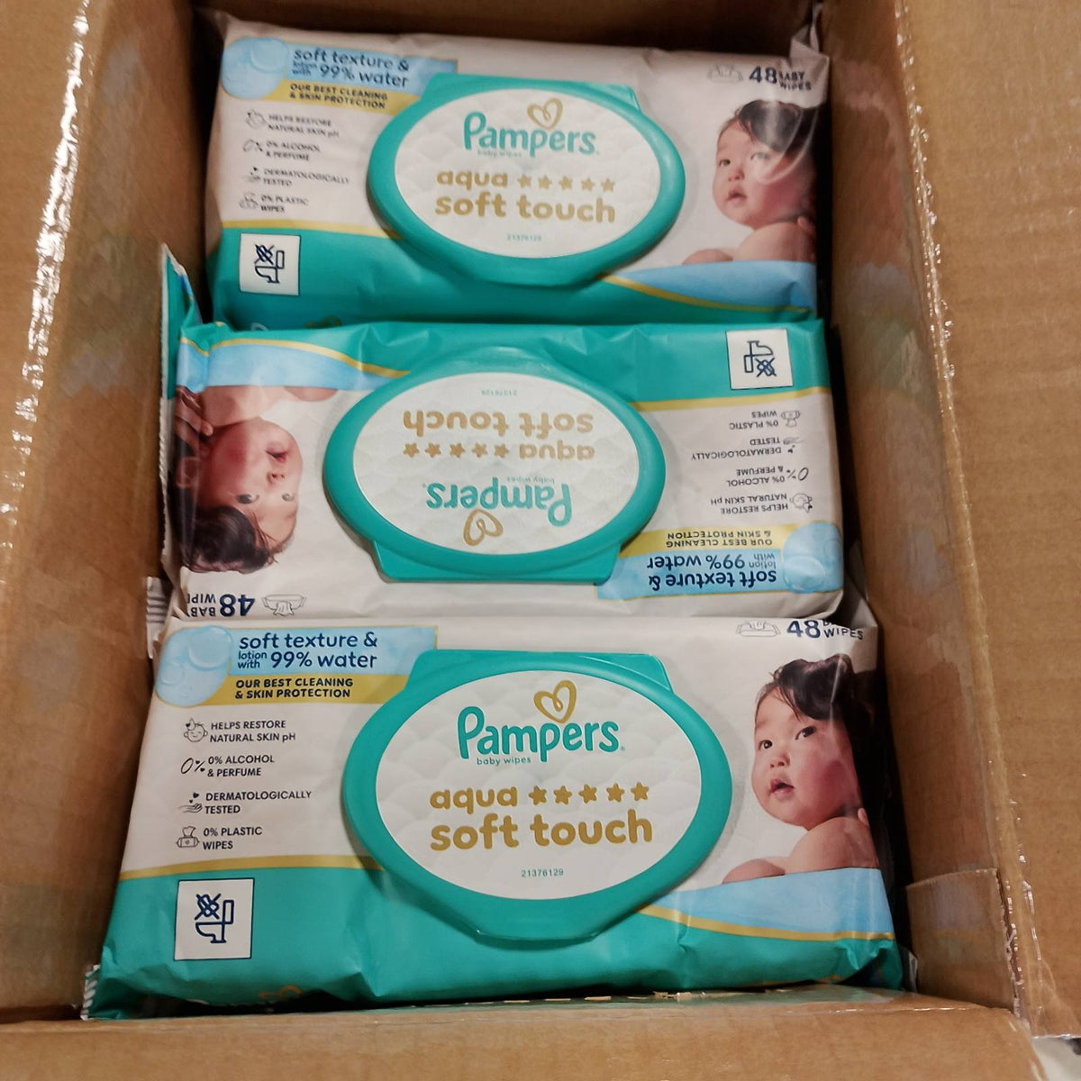 298237 - PAMPERS Peceta për foshnje Aqua Soft Touch 18x - 864 copë