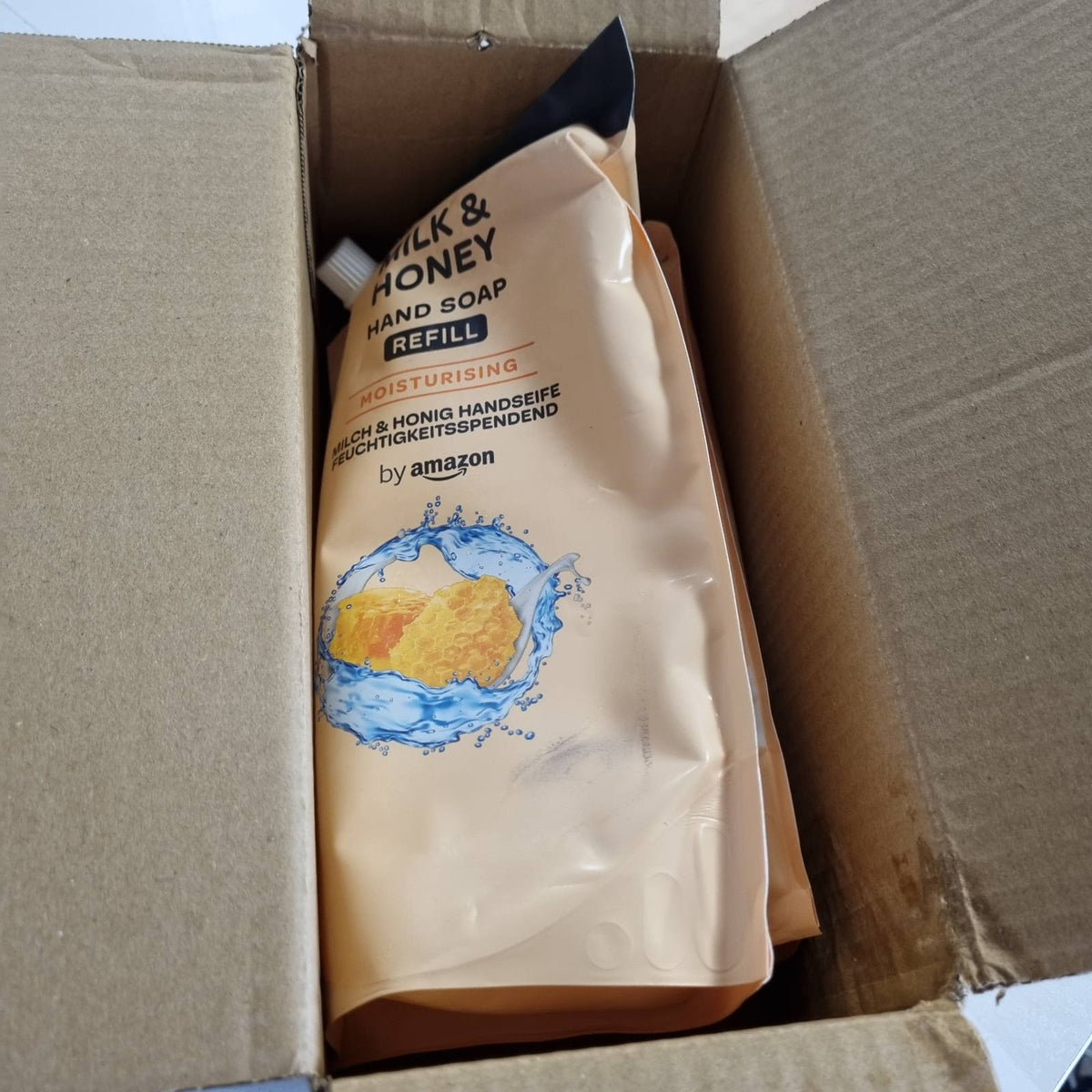 298822 - SAPUN për duar me qumësht dhe mjaltë nga Amazon, 2 x 1000 ml