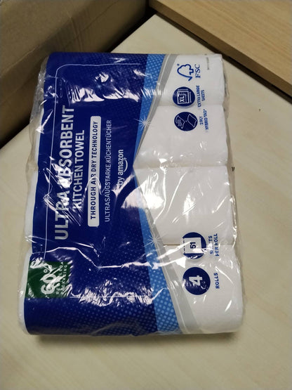 298917 - nga Amazon – Rrotull Kuzhine TAD Ultra-Thithës, 4 Rrotulla (1 Pako), 51 Fletë për Rrotull, I Certifikuar nga FSC