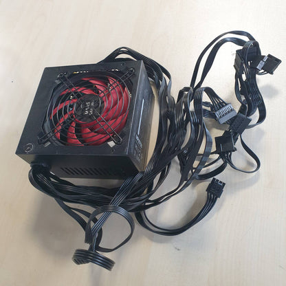 299309 - MARS GAMING MPIII750, Furnizim me energji për PC ATX 750W, Garanci 5-vjeçare, Efikasitet 85%, Ventilator 120 mm, Kabllo të sheshta, të zeza