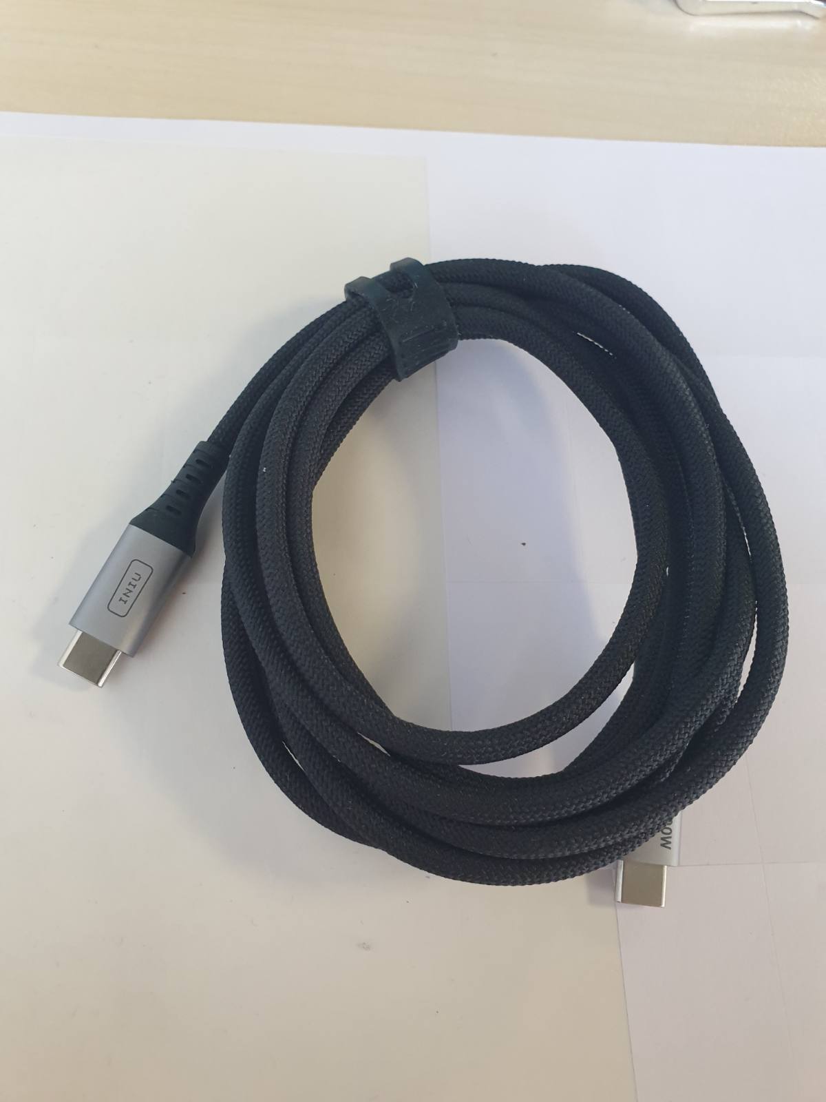 300137 - INIU - Kabllo USB C, karikimi të shpejtë PD3.0 100W, 2m, USB C në USB C, kabllo karikimi e thurur prej najloni, për iPhone 17 16 15 Pro Max, Samsung Galaxy S25 S24 S23, Pixel 9, iPad Air Pro, MacBook