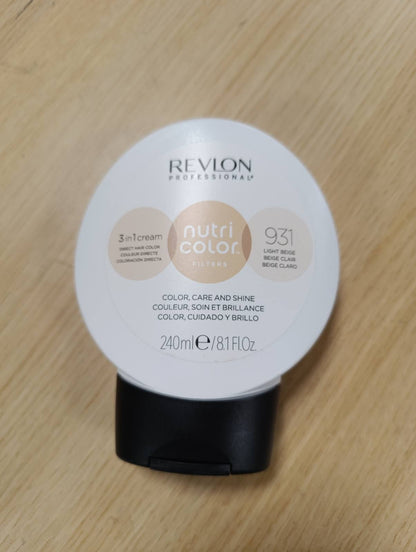 300478 - FILTRA PROFESIONALE NGJYROSËSE REVLON, 931 Bezhë e Çelët, 240 ml, Maskë ngjyrosëse vegane