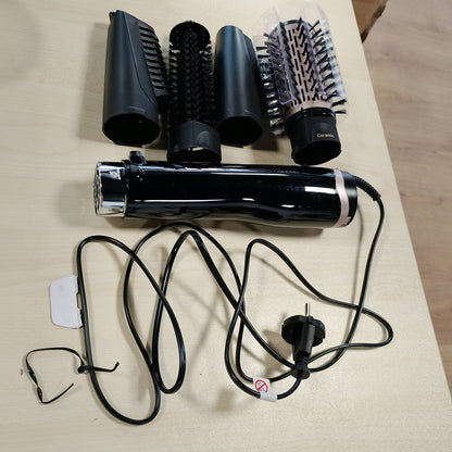301694 - BABYLISS Furçë rrotulluese për tharëse flokësh AS200E, me 4 aksesorë të ndërrueshëm, funksion jonik, ngjyra e zezë