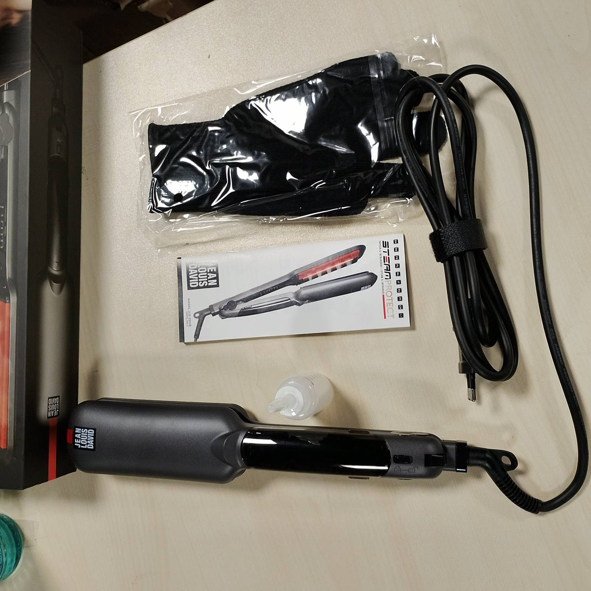 301718 - JEAN LOUIS DAVID Hekur me Avull JLD Steam Protect Infrared, Avull i Rregullueshëm, Pllaka Qeramike Turmaline Shumë të Mëdha, Rezervuar i Integruar