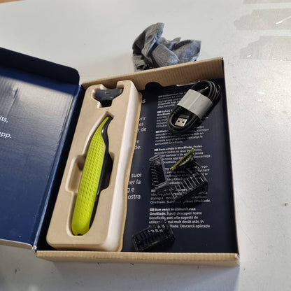 301762 - PHILIPS Makinë rroje dhe prerëse mjekre elektrike OneBlade 360, 2 tehe 360, 3 krehër mjekre (1, 3, 5 mm), QP2724/31