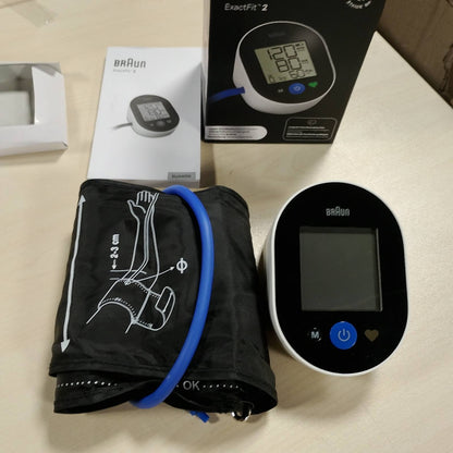 301928 - BRAUN Monitor tensioni i gjakut ExactFit™ 2 | Saktësi e provuar klinikisht | Ekran me kod ngjyrash | Manshetë universale | BUA4050