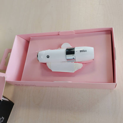 302121 - BRAUN Face Mini, Depilues Elektrik për Gra, Makinë Rroje e Vogël, Smartlight, FS1000, E Bardhë
