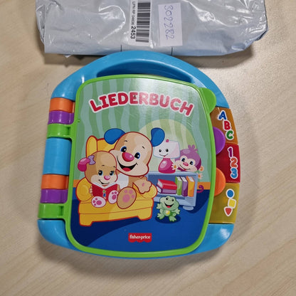 302282 - FISHER-PRICE Libër Këngësh Argëtues për Mësim, Libër Muzikor për Foshnje, Lodër Muzikore për Foshnje, Libër Elektronik për Fëmijë, nga 6 muajsh, Version Gjerman, CDH40