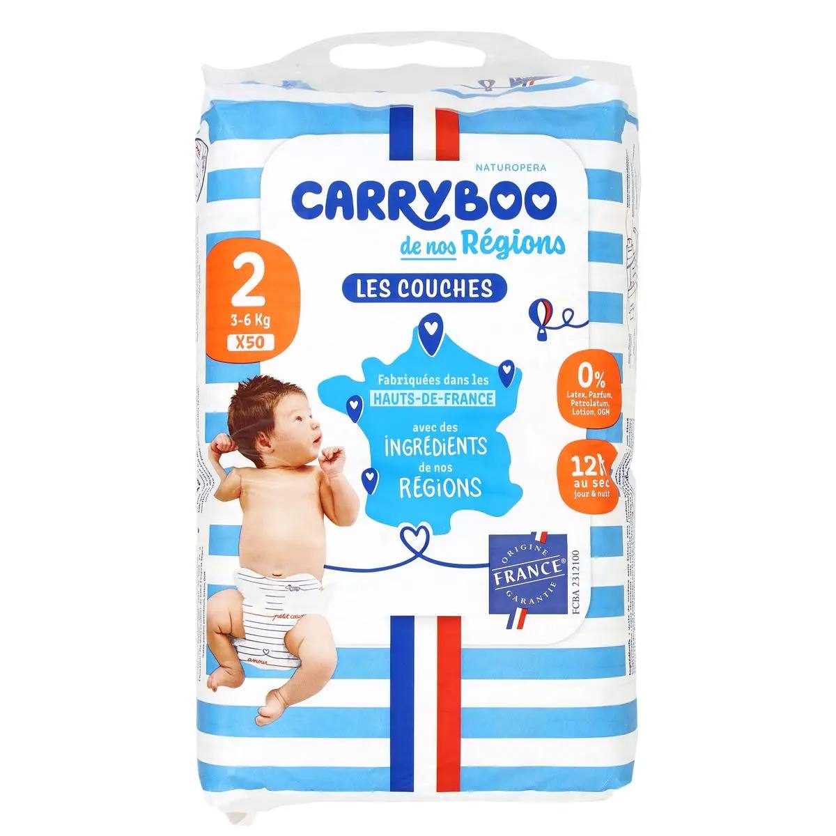302284 - Pelena Carryboo "From Our Regions", Madhësia 2 (3-6 kg) – 50 copë