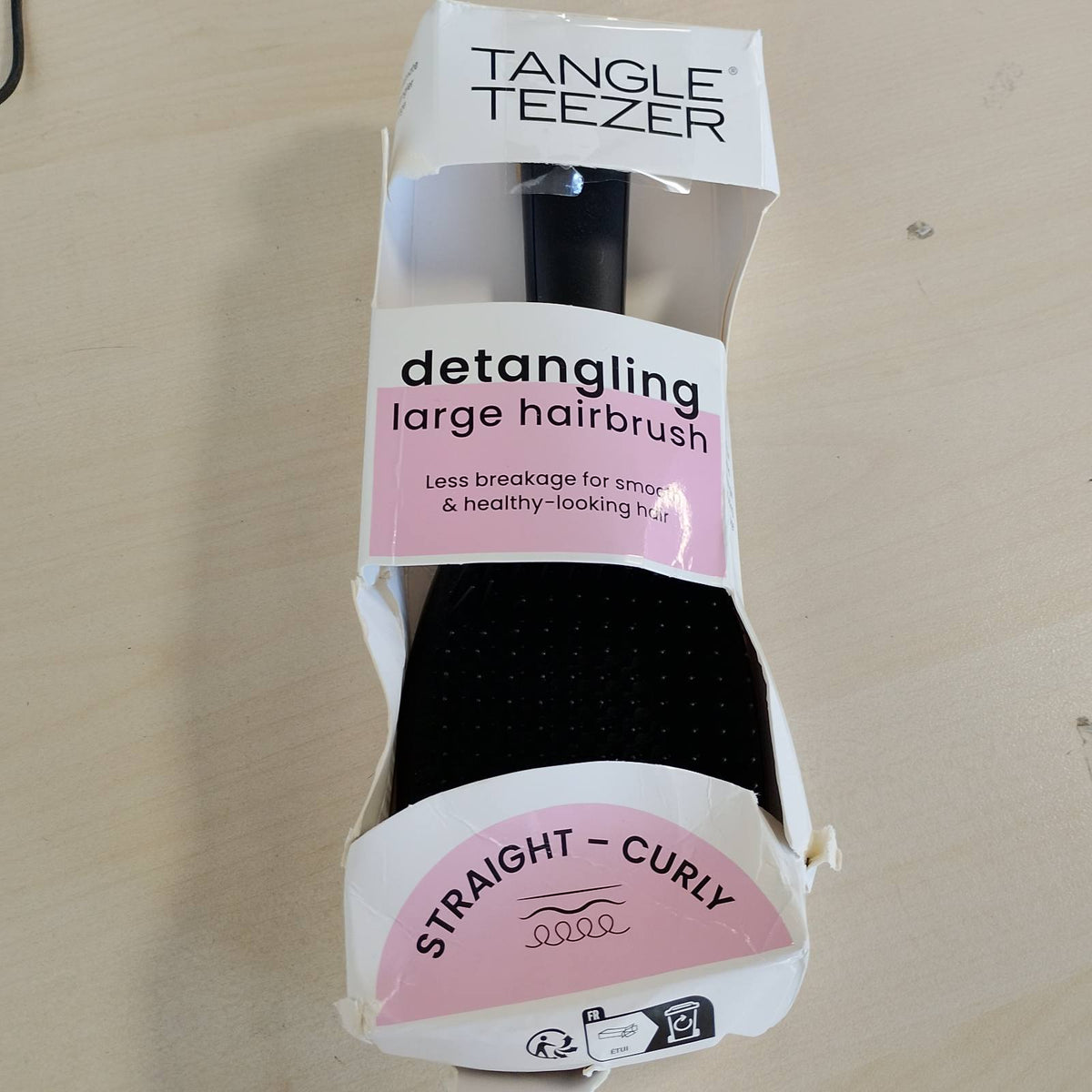 302375 - TANGLE TEEZER Furçë flokësh Large Ultimate Detangler - Flokë të lagur dhe të thatë - E zezë